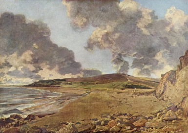 British painter John Constable  (1776-1837) made many paintings of clouds. It looks like he depicted towering <a href="/earth/Atmosphere/clouds/cumulus.html&dev=">cumulus clouds</a> in this painting of Weymouth Bay.  These clouds may have turned into <a href="/earth/Atmosphere/clouds/cumulonimbus.html&dev=">cumulonimbus</a> and a <a href="/earth/Atmosphere/tstorm.html&dev=">storm</a> later in the day.<p><small><em> Public domain/Wikipedia</em></small></p>